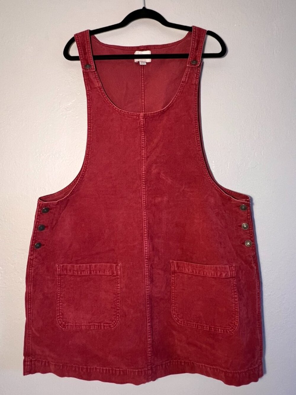 American Eagle XXL Maroon Corduroy Jumper Overall Dress - Excellent Condition